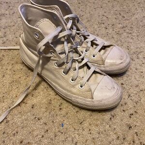 Converse Kids High-Top Sneakers in Cream